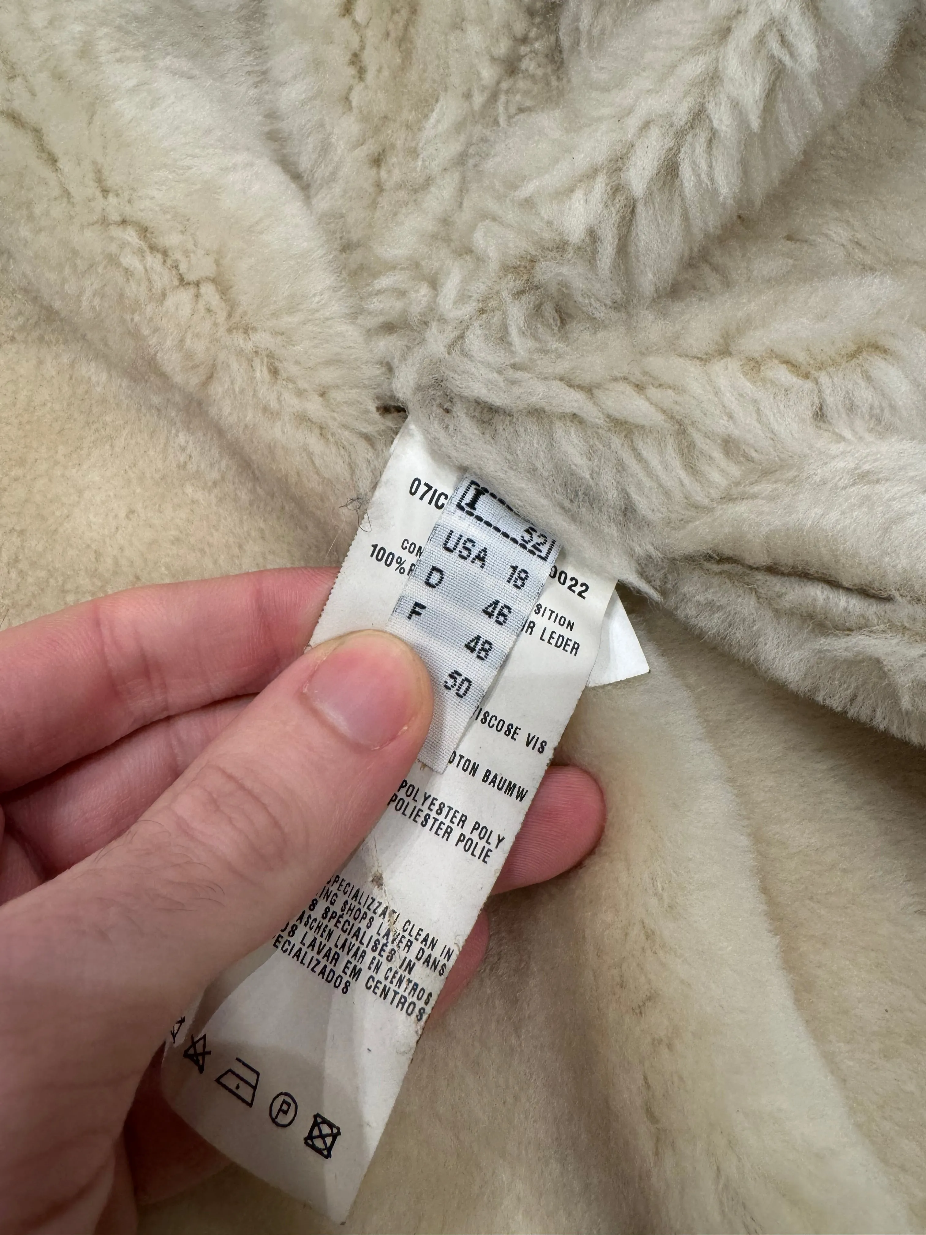 2000s Roberto Cavalli bronze metallic shearling bomber jacket