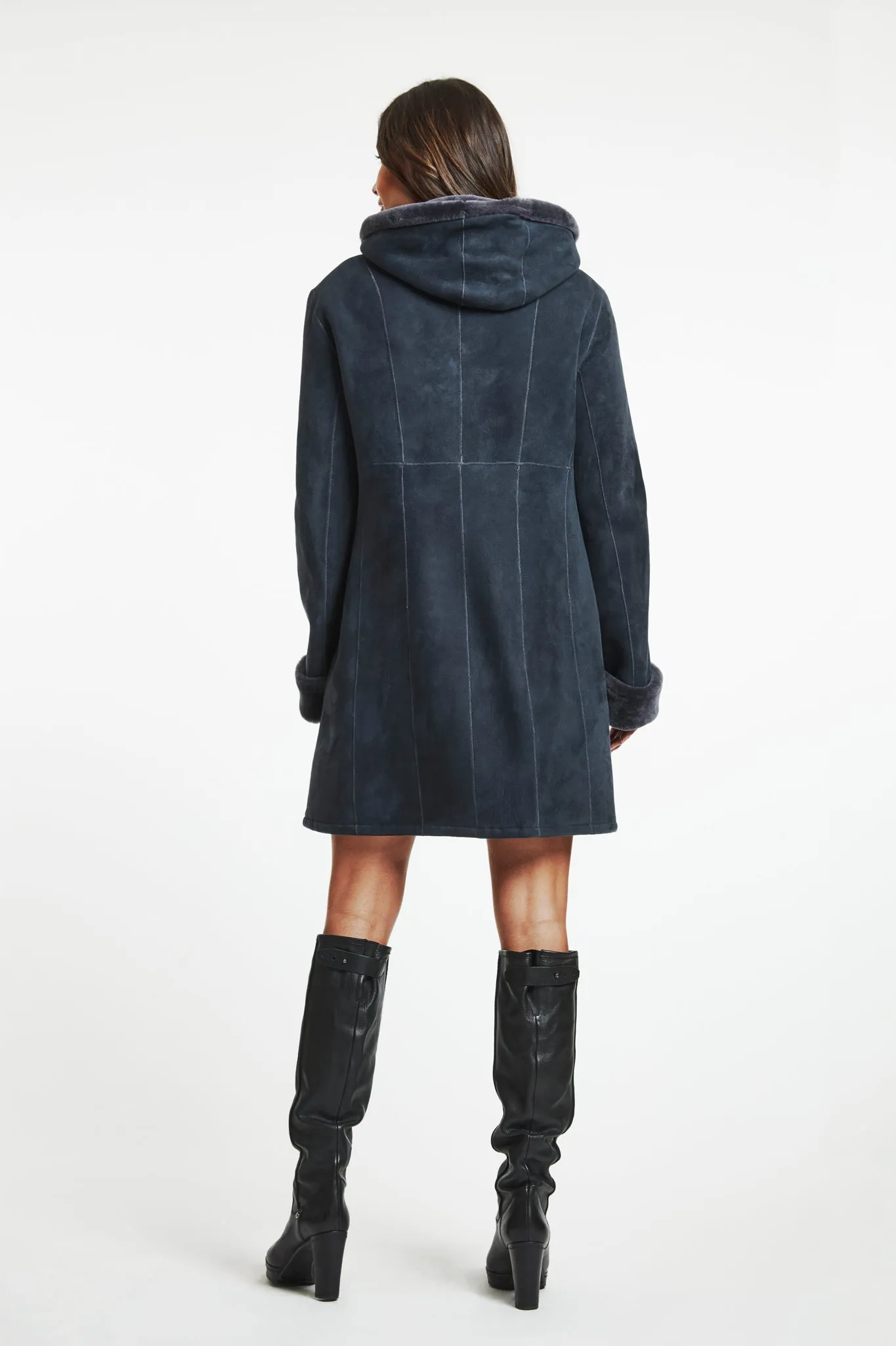 #2926HD Spanish Merino Shearling Hooded Coat  just 2 left 1/S  1/L  $500  sorry no additional discounts