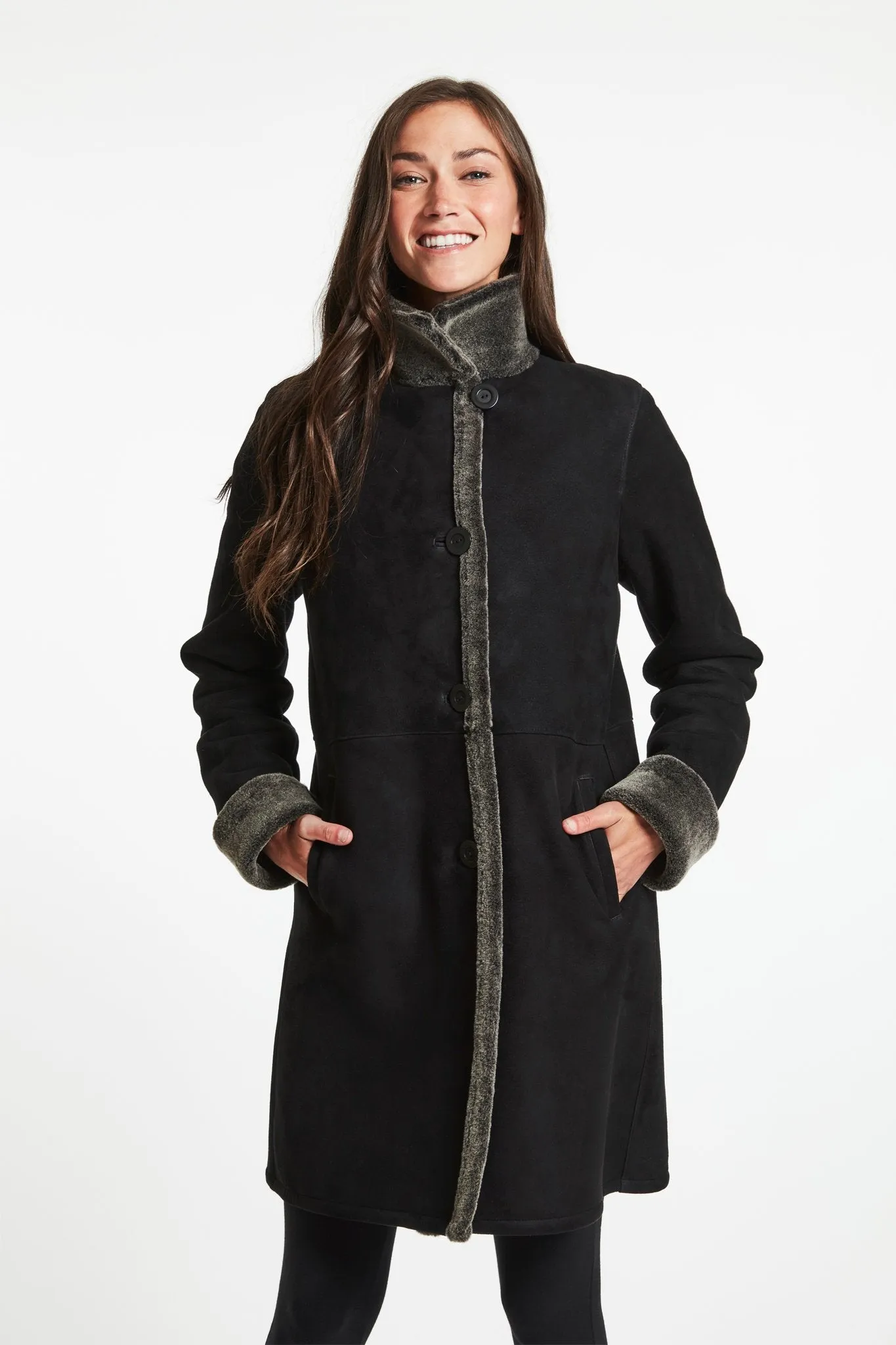 #3180 Classic Spanish Merino Shearling  just 1/black l 1 granite L  $500  sorry no additional discounts