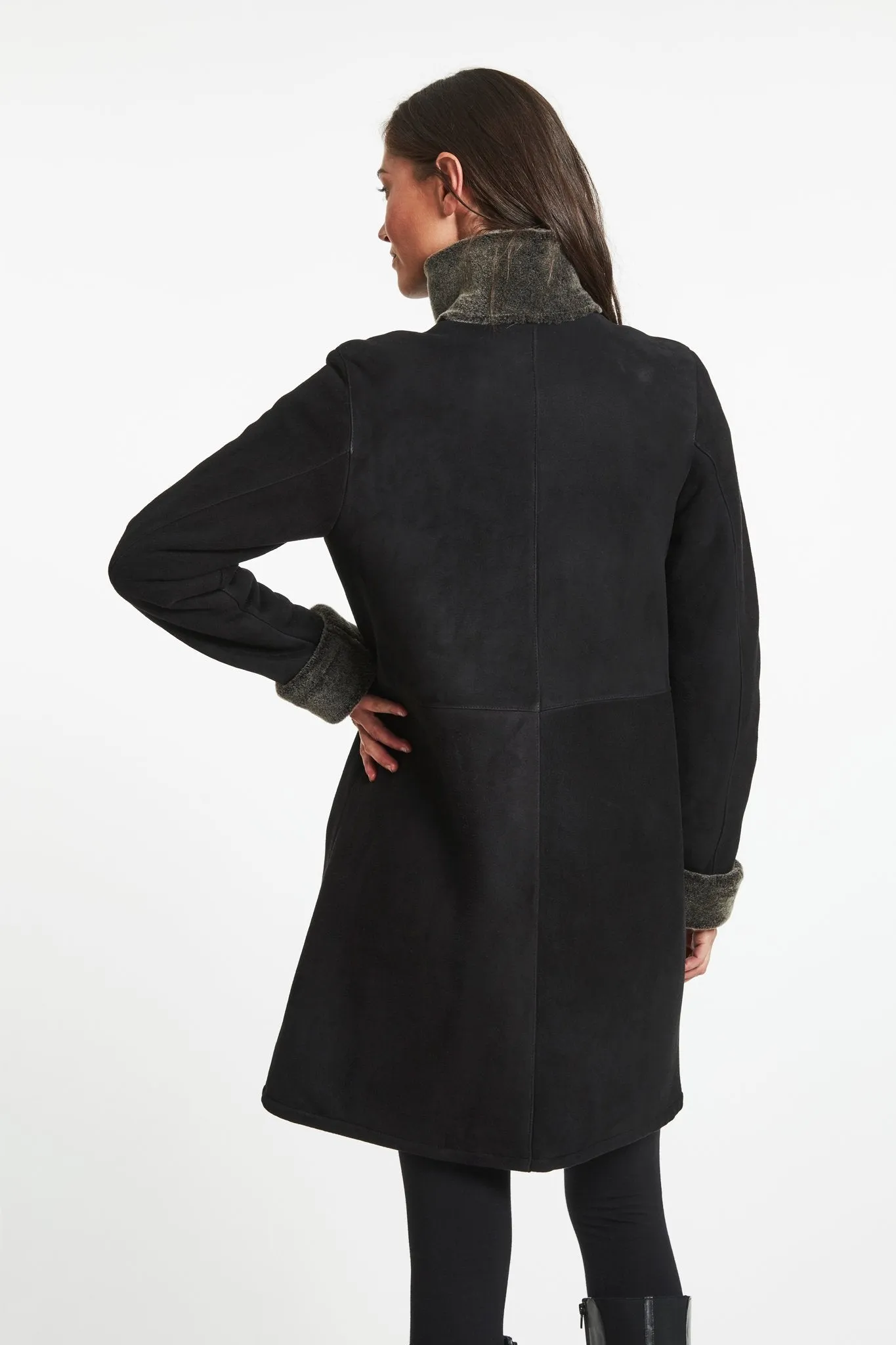 #3180 Classic Spanish Merino Shearling  just 1/black l 1 granite L  $500  sorry no additional discounts
