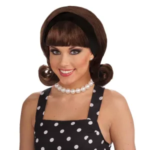 50's Flip Wig Brown