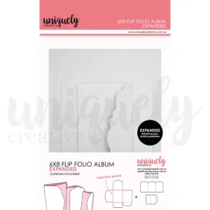 6x8” Flip Folio Album - White Expanded UCE2061