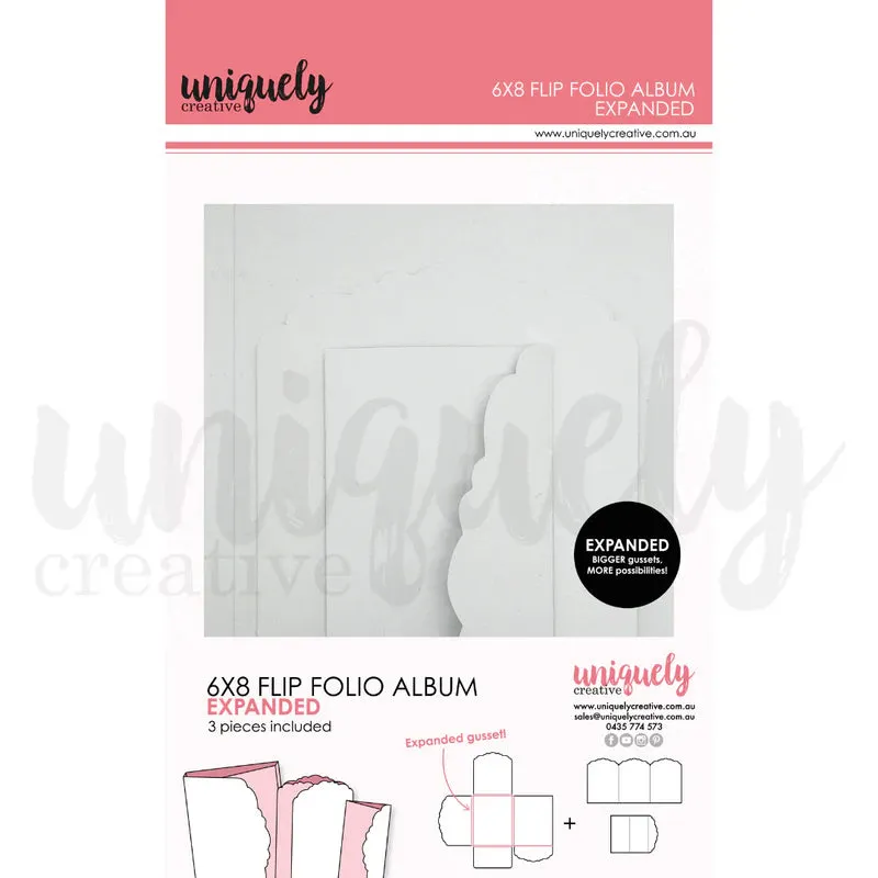 6x8” Flip Folio Album - White Expanded UCE2061