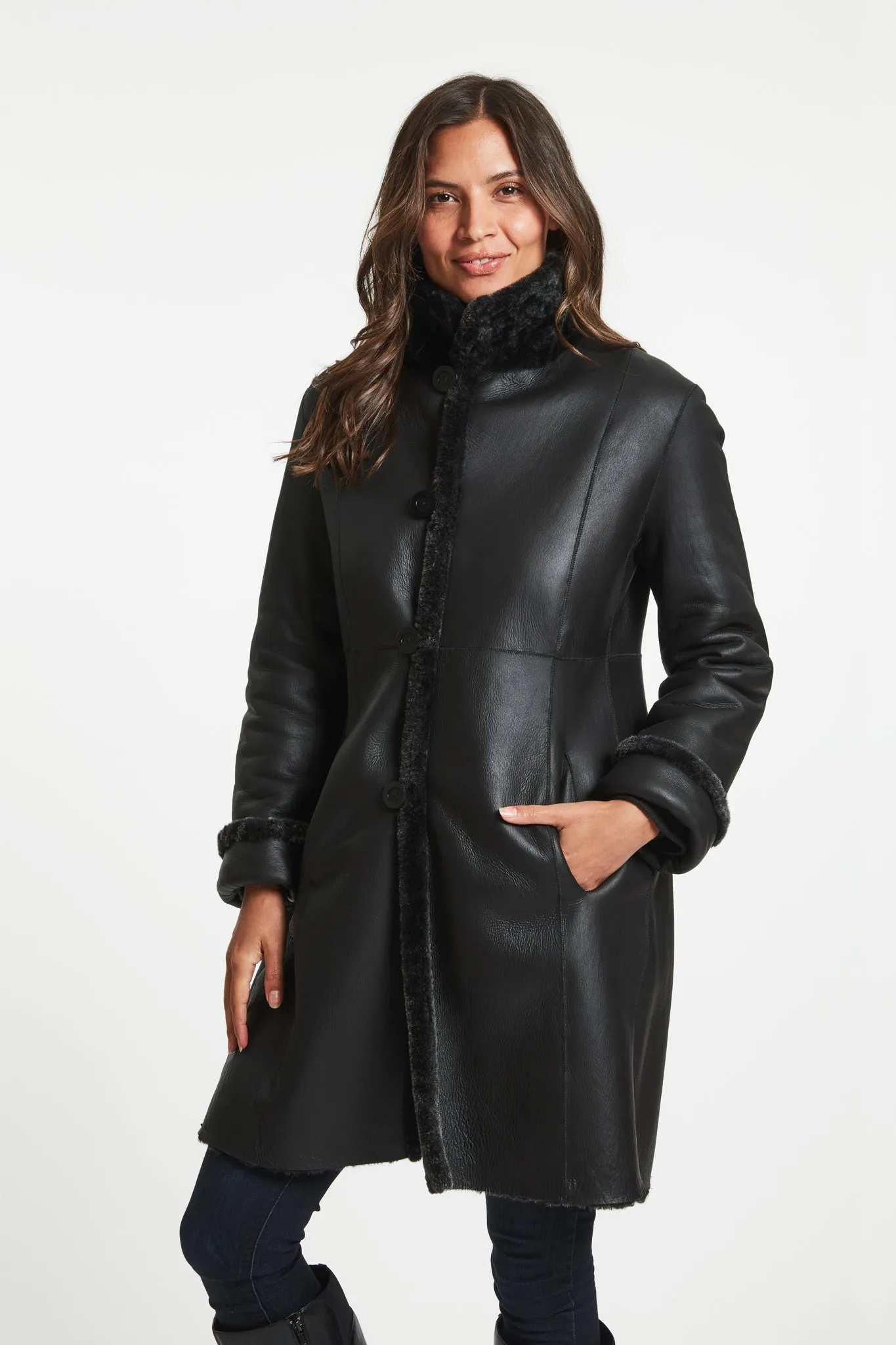 #7192 Reversible Shearling Coat  ALL SIZES  $500  sorry no additional discounts