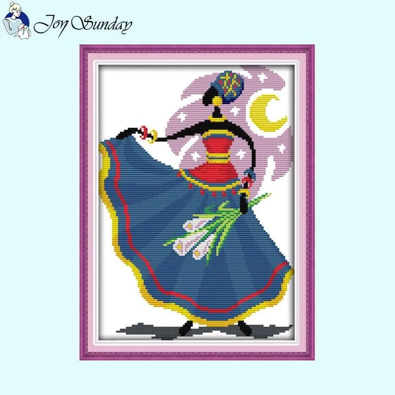 African Style Joy Sunday Cross Stitch