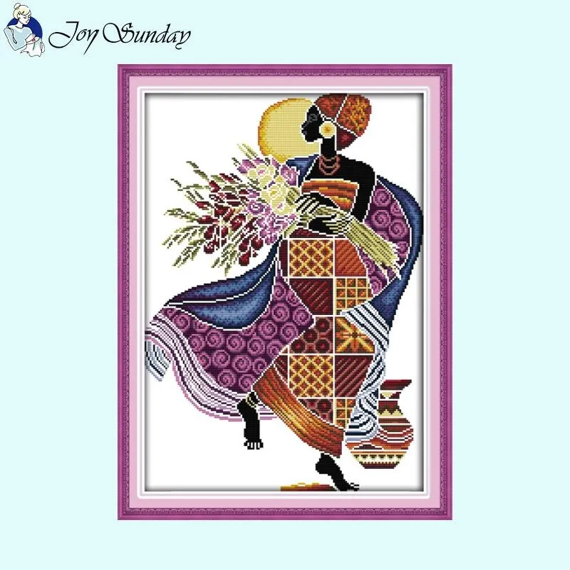 African Style Joy Sunday Cross Stitch