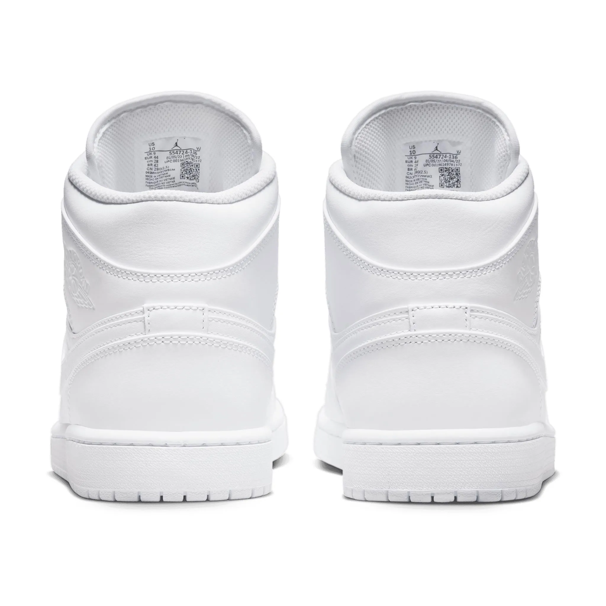 Air Jordan 1 Mid White/White-White 554724-136