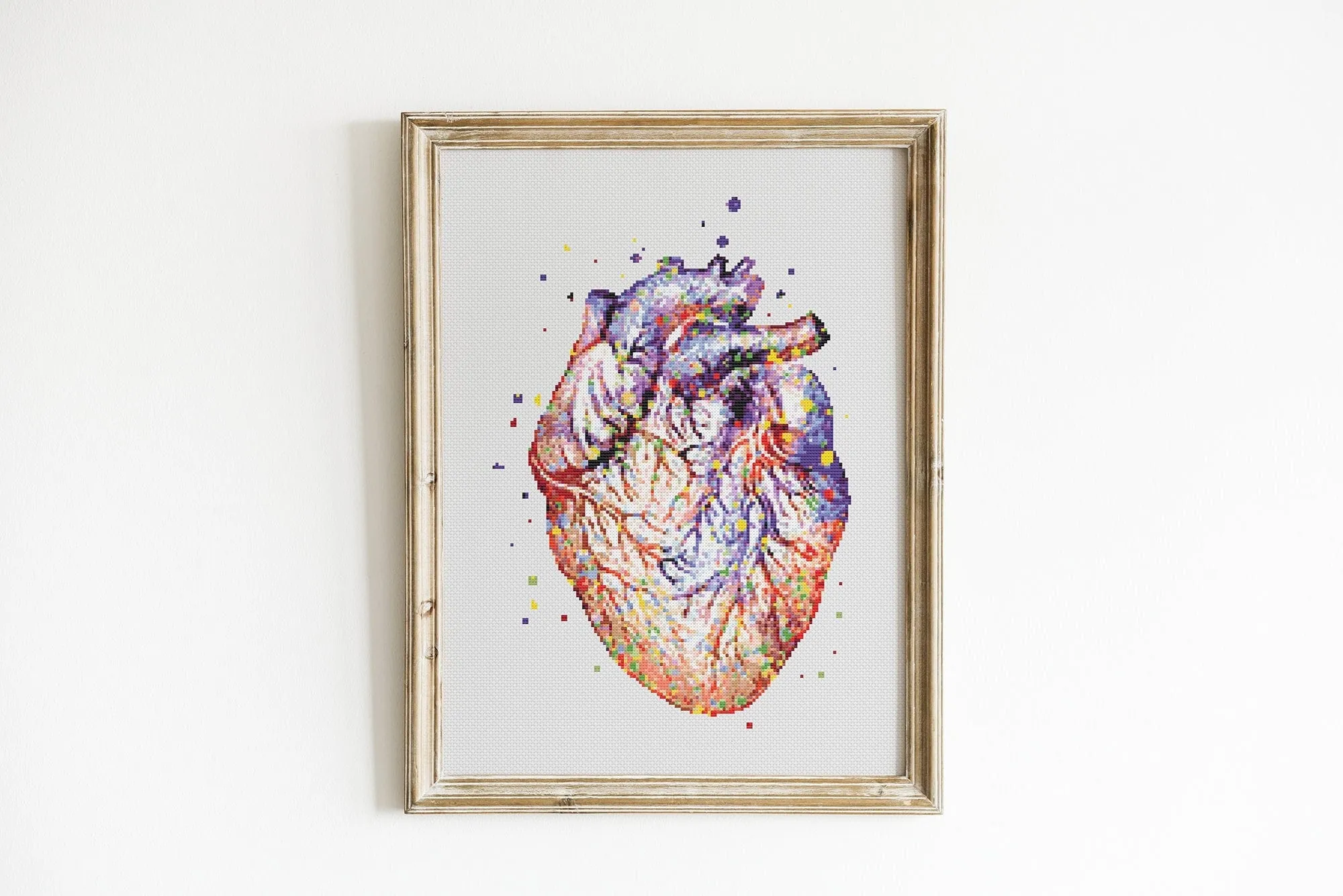 Anatomical Heart Cross Stitch Pattern #442