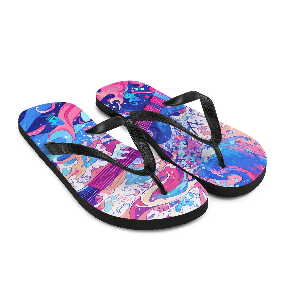 Anime Guitar Flip-Flops –  Free Delivery! Rock / Metal / Gothic / EDM / Clubwear - Alternative Apparel Only from Phase B Records.