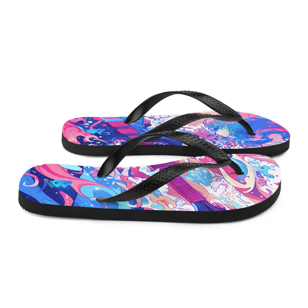Anime Guitar Flip-Flops –  Free Delivery! Rock / Metal / Gothic / EDM / Clubwear - Alternative Apparel Only from Phase B Records.
