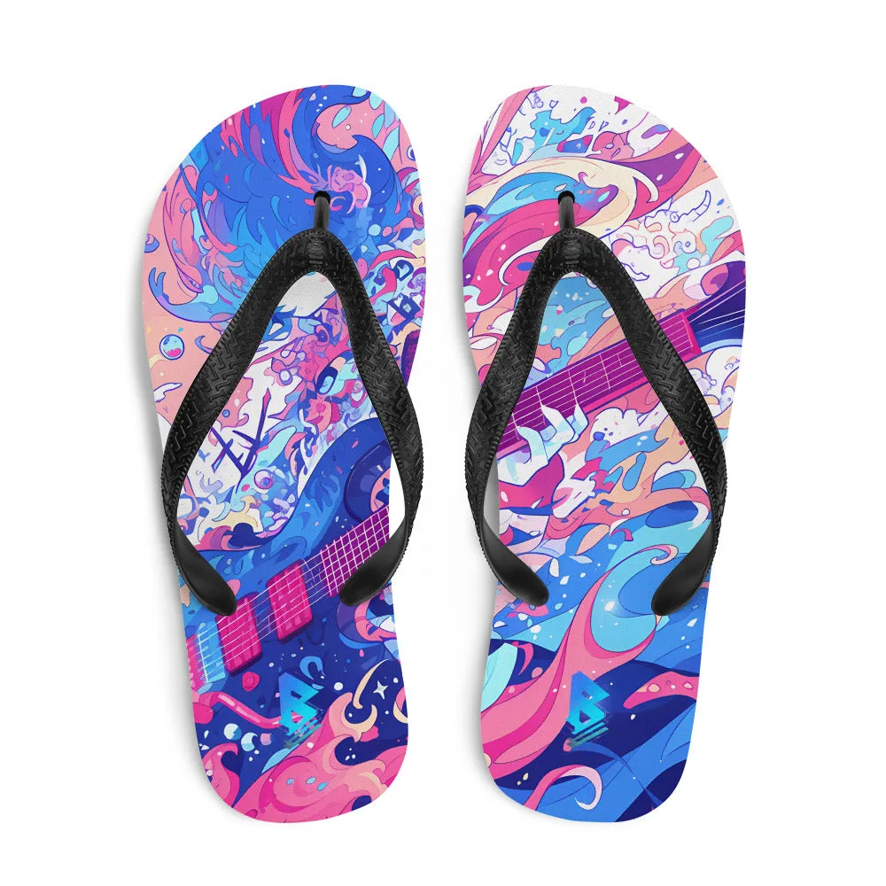 Anime Guitar Flip-Flops –  Free Delivery! Rock / Metal / Gothic / EDM / Clubwear - Alternative Apparel Only from Phase B Records.