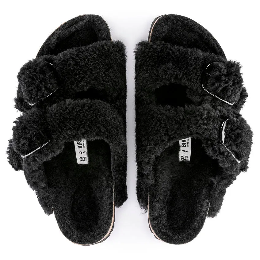 Arizona Big Buckle Shearling Teddy Black