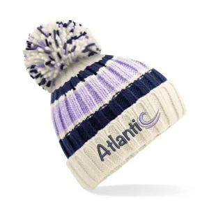 ATLANTIC 'HYGGE' STRIPED BEANIE - BLUEBERRY CHEESECAKE