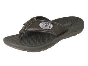Auburn Tigers Men's Collegiate Brown Flip Flop Sandal.
