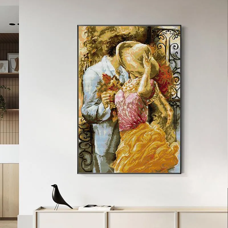 Autumn Flavor Character Pattern Couple Cross Stitch Kit