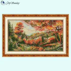 Autumn Scenery Pattern - Cross Stitch Kit