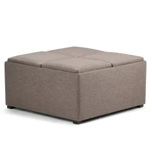 Avalon Table Ottoman in Linen