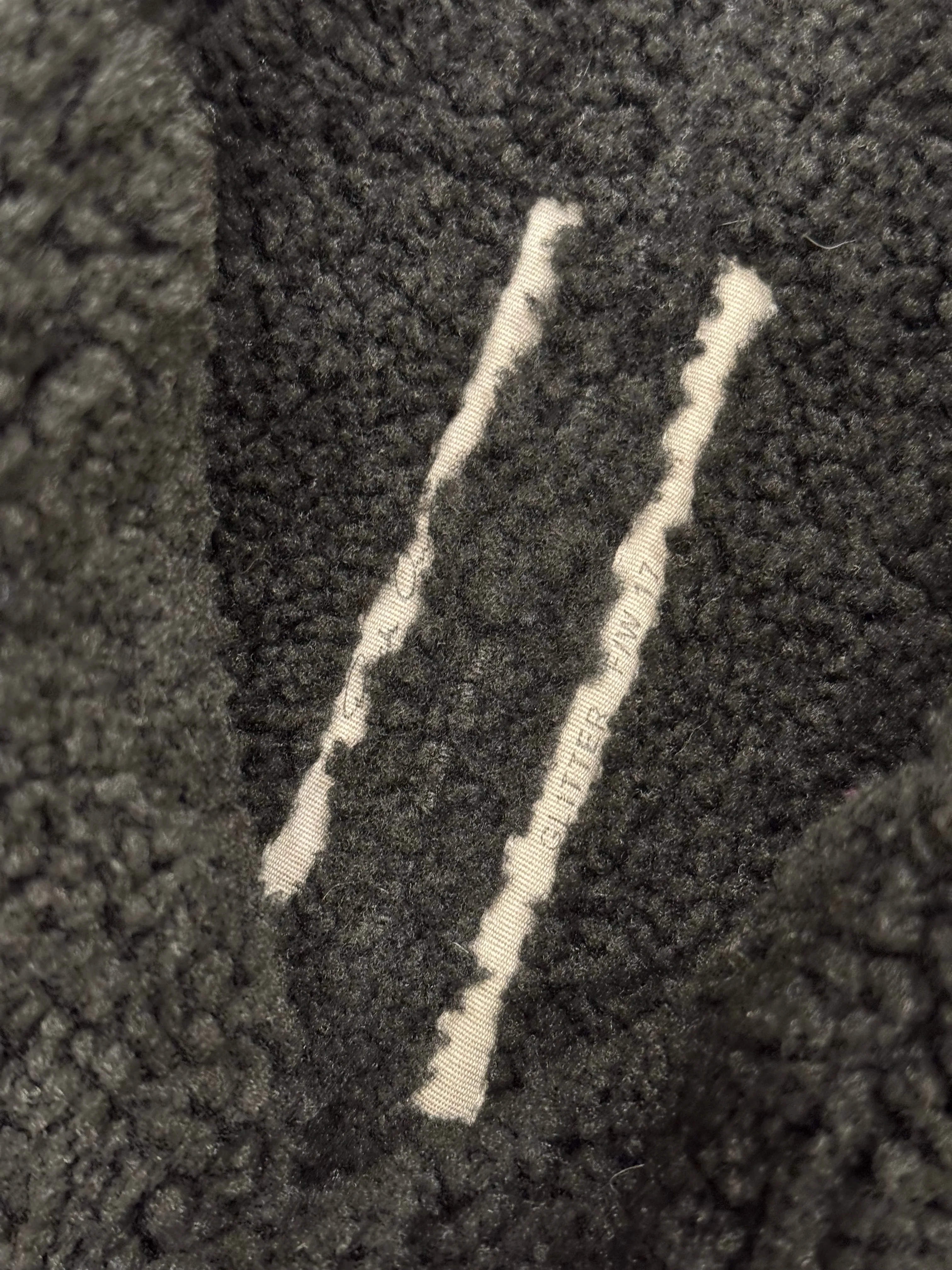 A/W2017 Rick Owens “Glitter” calfskin shearling leather jacket