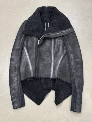 A/W2017 Rick Owens “Glitter” calfskin shearling leather jacket