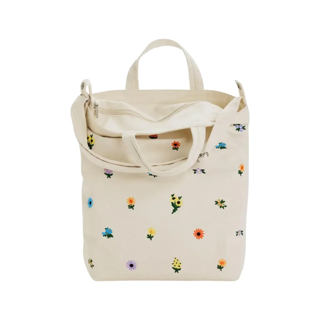 Baggu Zip Duck Bag, Embroidered Ditsy Floral