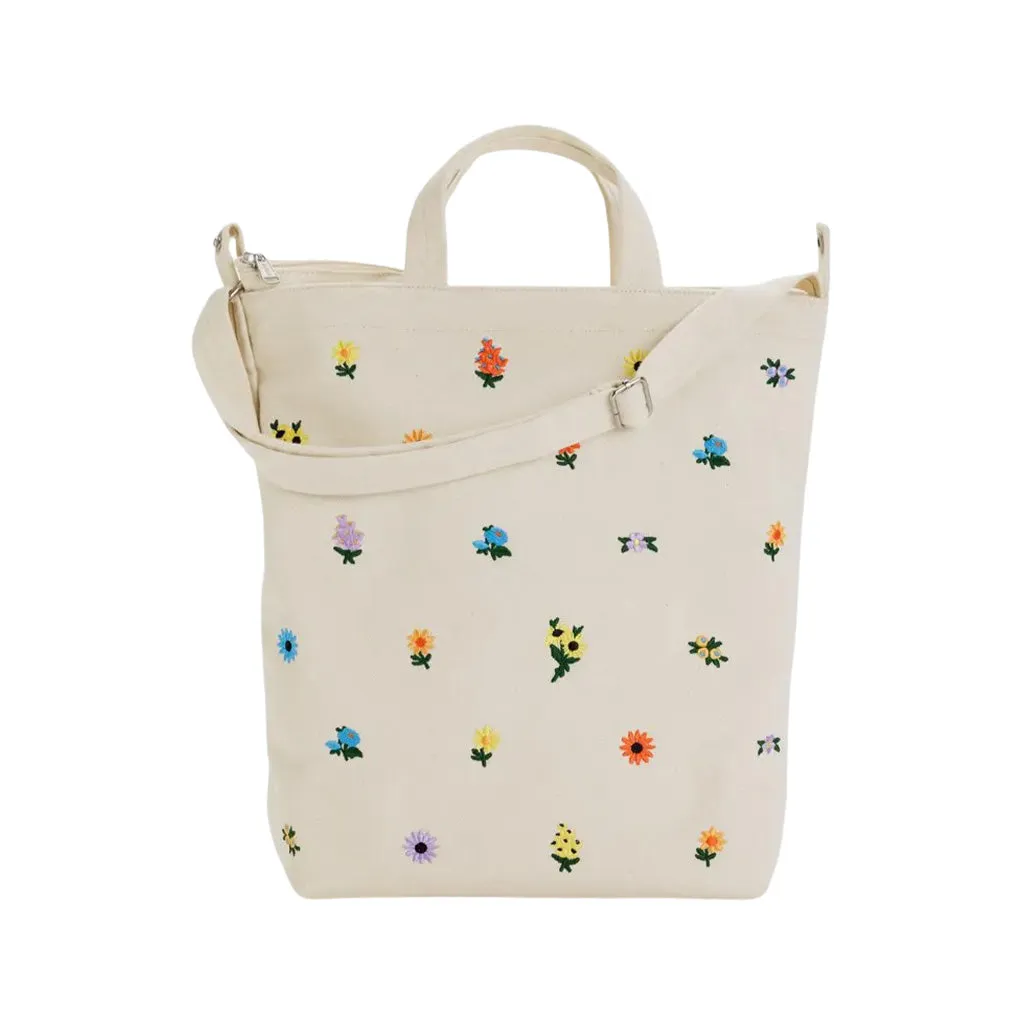 Baggu Zip Duck Bag, Embroidered Ditsy Floral