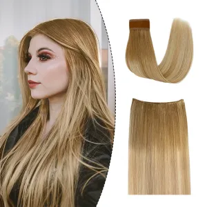 Balayage Halo Human Hair Extension For Thin Hair Full Volume