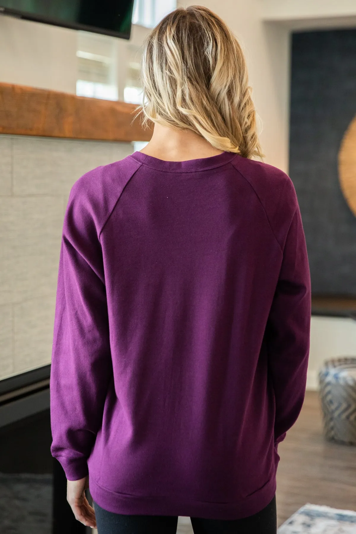 Berry Stitch Detail Sweatshirt