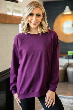 Berry Stitch Detail Sweatshirt