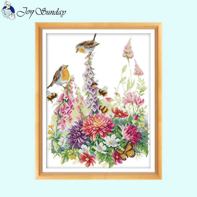 Birds and Flowers Pattern Collection Cross Stitch