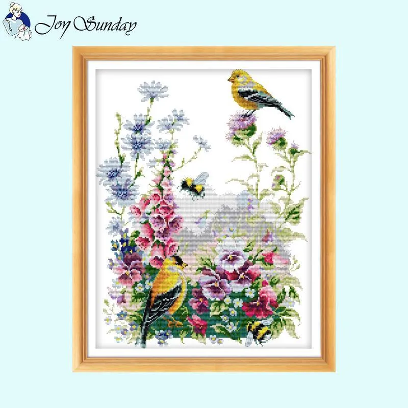Birds and Flowers Pattern Collection Cross Stitch