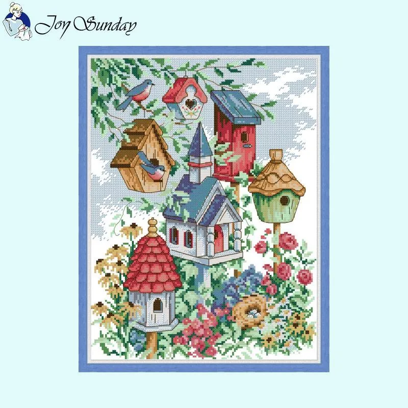 Bird's House Joy Sunday Animal Pattern Cross Stitch