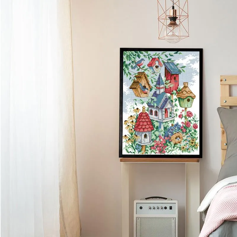 Bird's House Joy Sunday Animal Pattern Cross Stitch