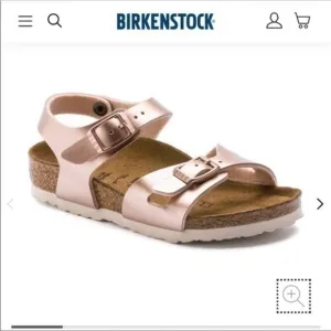 Birkenstock kids metallic effect leather sandals