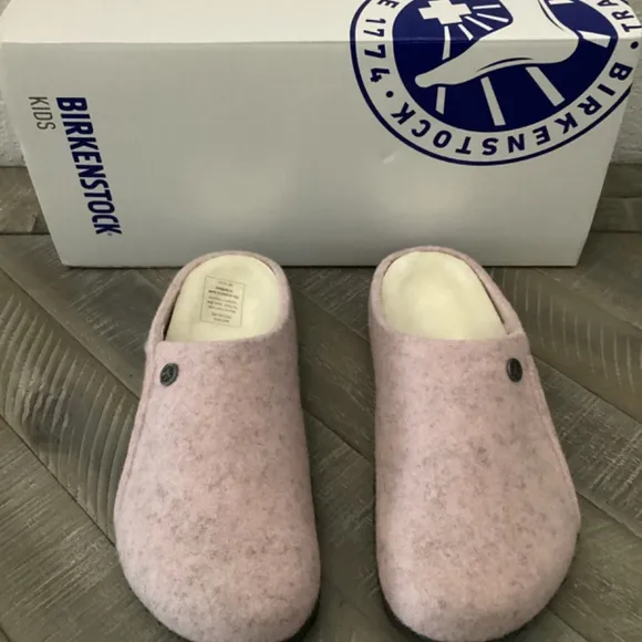 BIRKENSTOCK Kids' Zermatt Genuine Shearling Lined Slipper, size 13-13.5US / 31EU