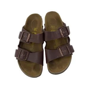 Birkenstock unisex kids Arizona brown leather sandals sz 34 US 3