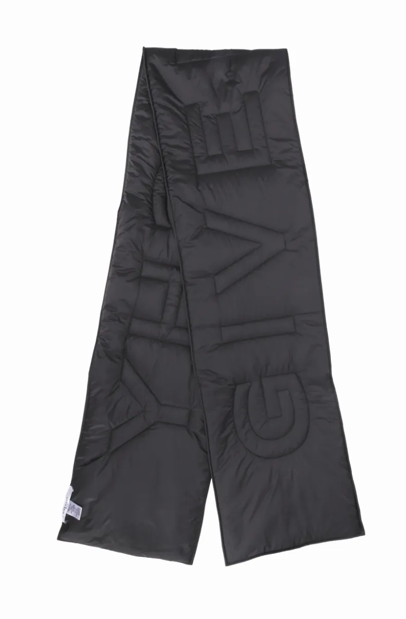 Black Puffer Oversize Scarf