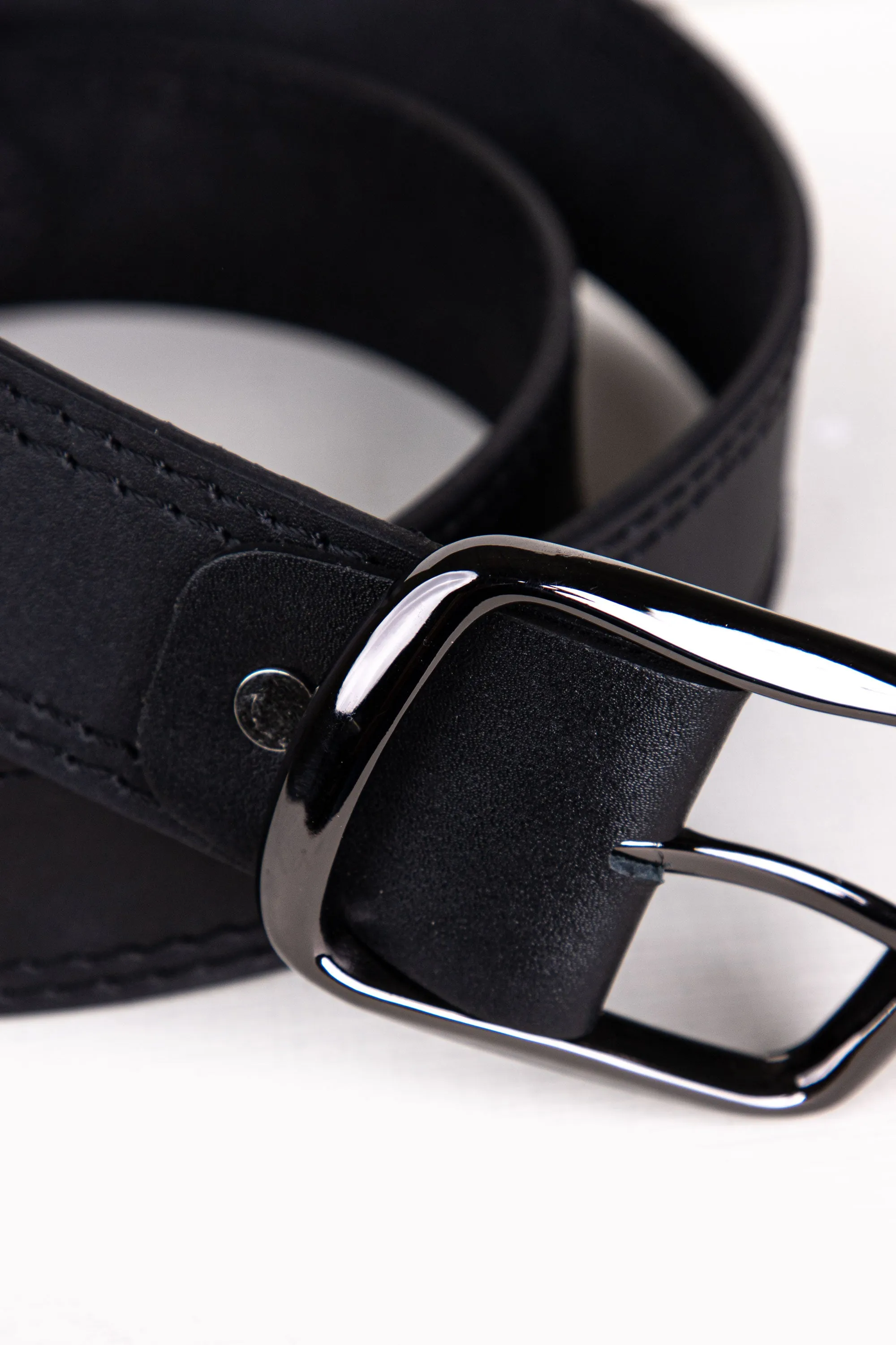 Black Stitch Detail Belt