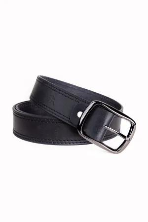 Black Stitch Detail Belt