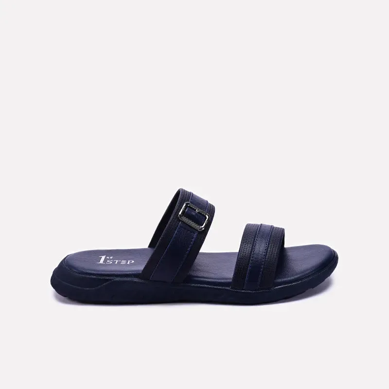 Blue Double Strap Slippers 0151045