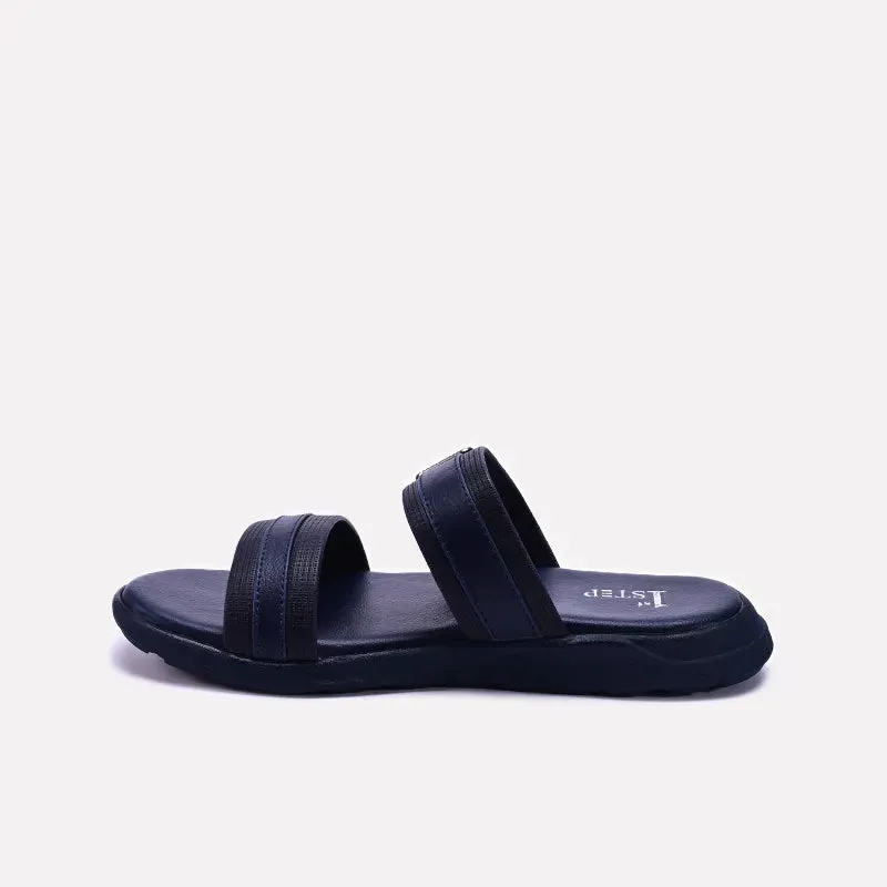 Blue Double Strap Slippers 0151045