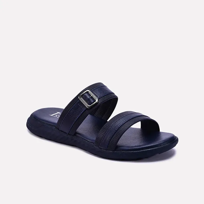 Blue Double Strap Slippers 0151045