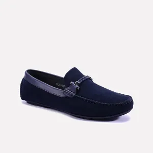 Blue Velvet Loafers Men 0130789