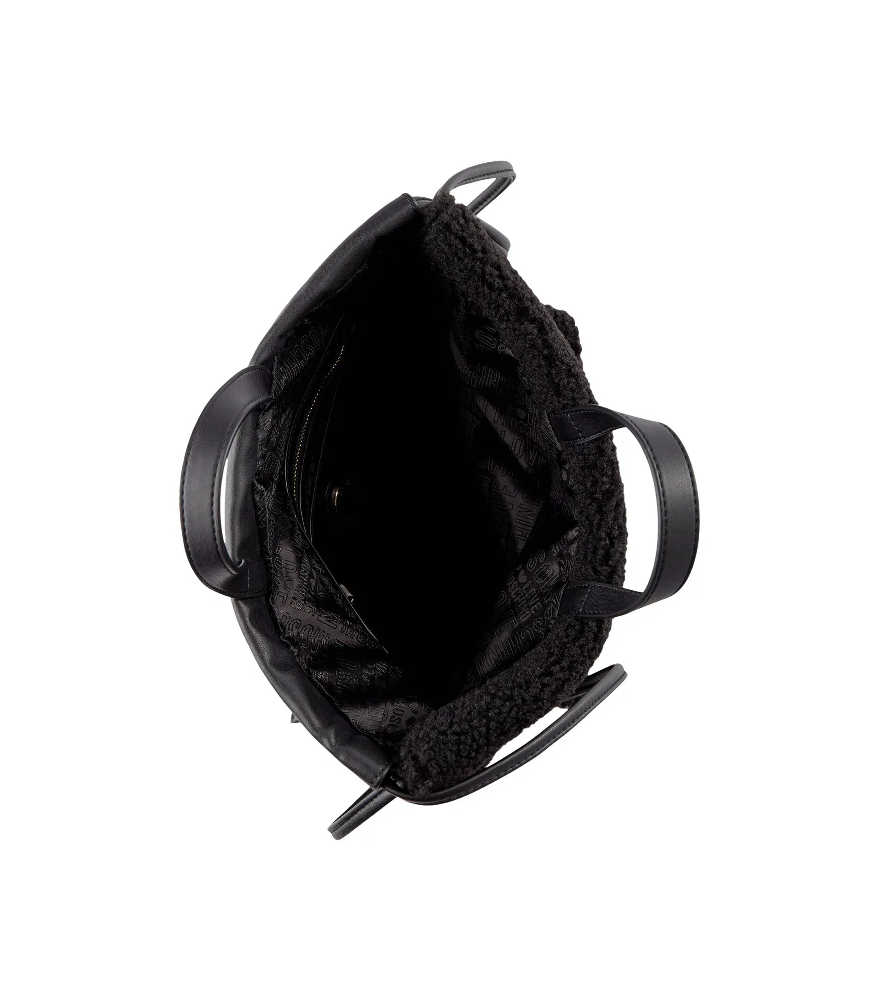 Borsa Eco Shearling   Pu - Nero