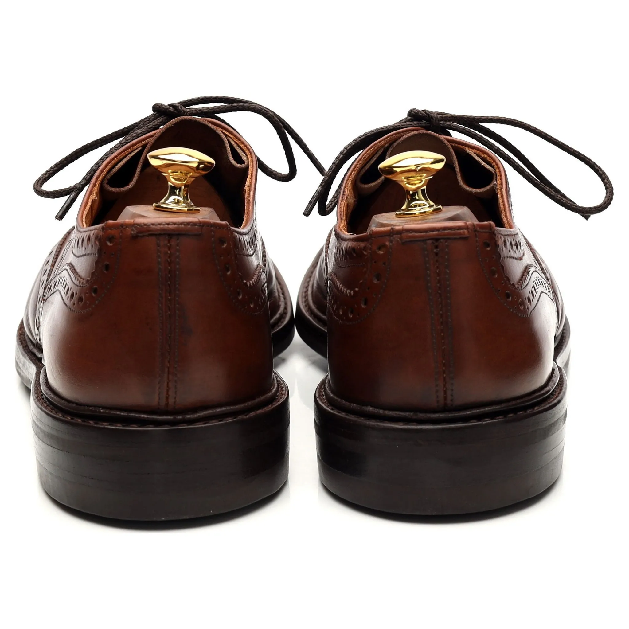 'Bourton' Brown Leather Derby Brogues UK 11