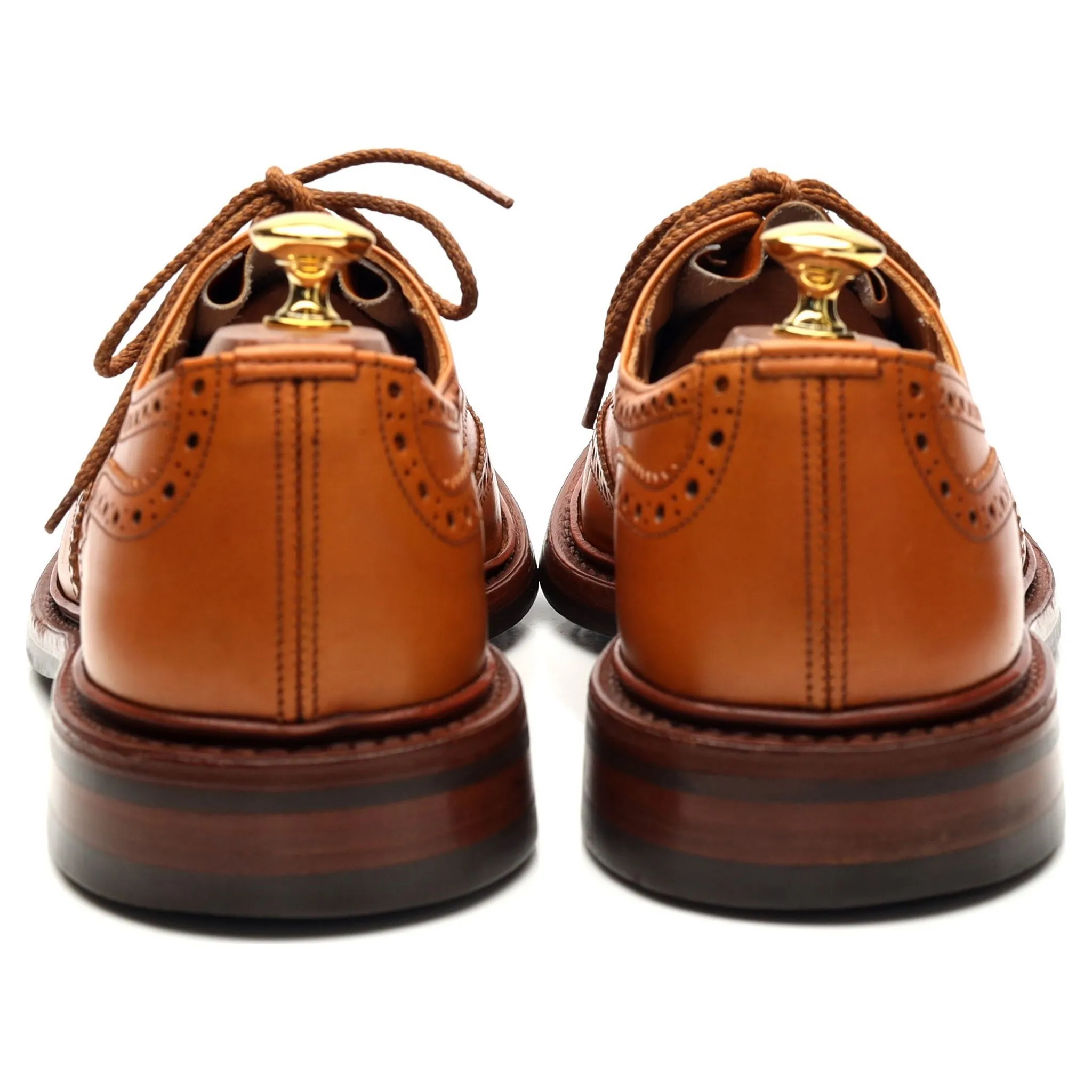 'Bourton' Tan Brown Leather Derby Brogues UK 10