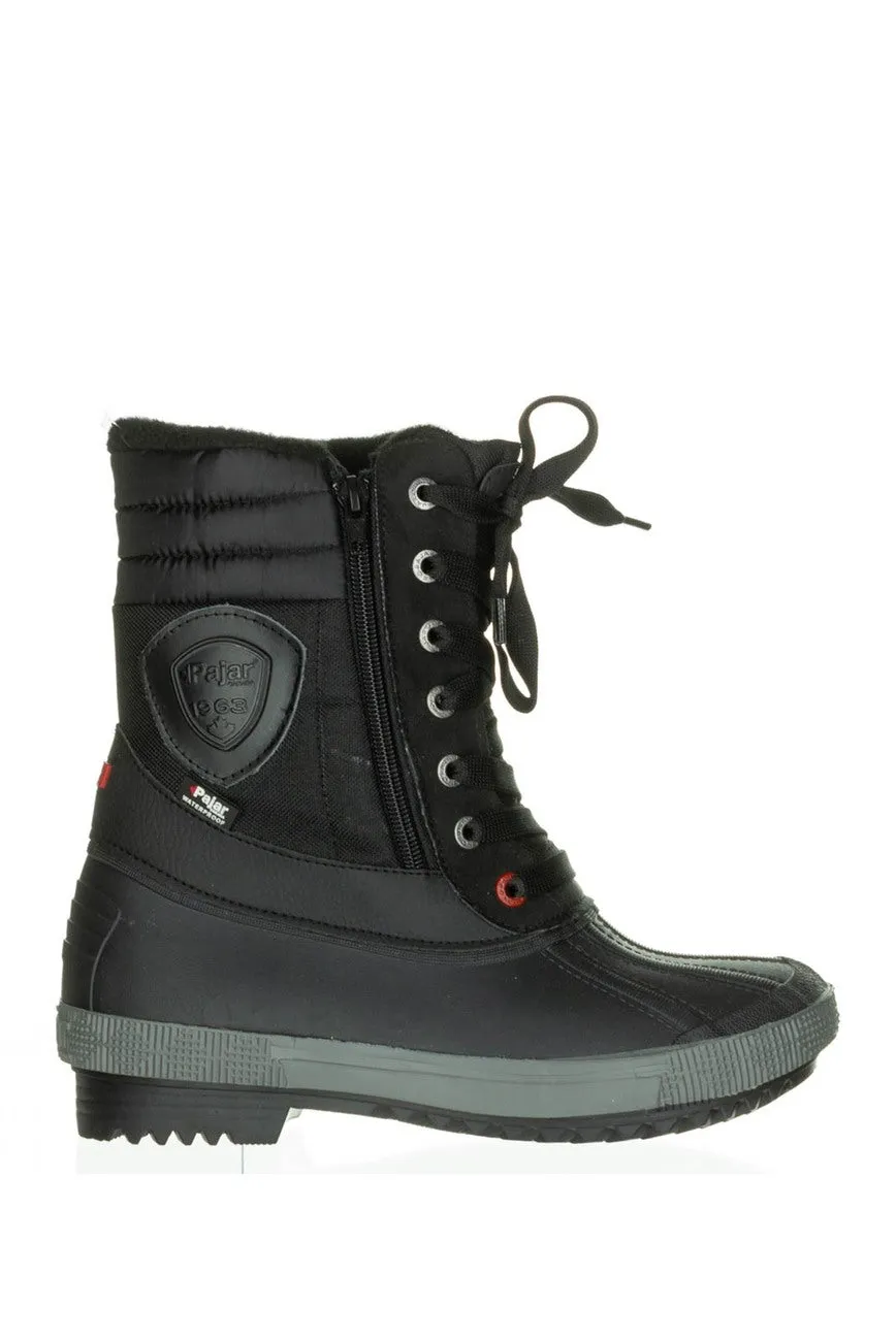 Brand new Women's Pajar Selma Waterproof Duck Boot, Black, Made in Italy! Sz 6! -40C Temp Rating! Retails $198 