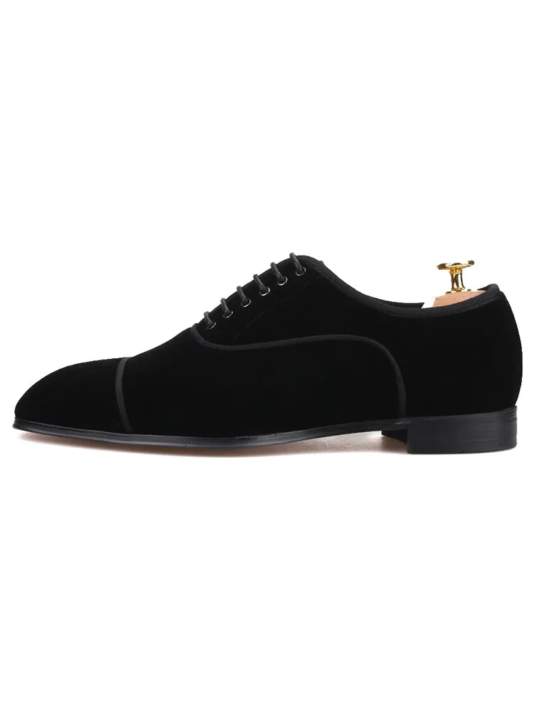 British style wedding banquet men's lace-up loafers imported velvet loafers with suit dress shoes men's red-soled shoes