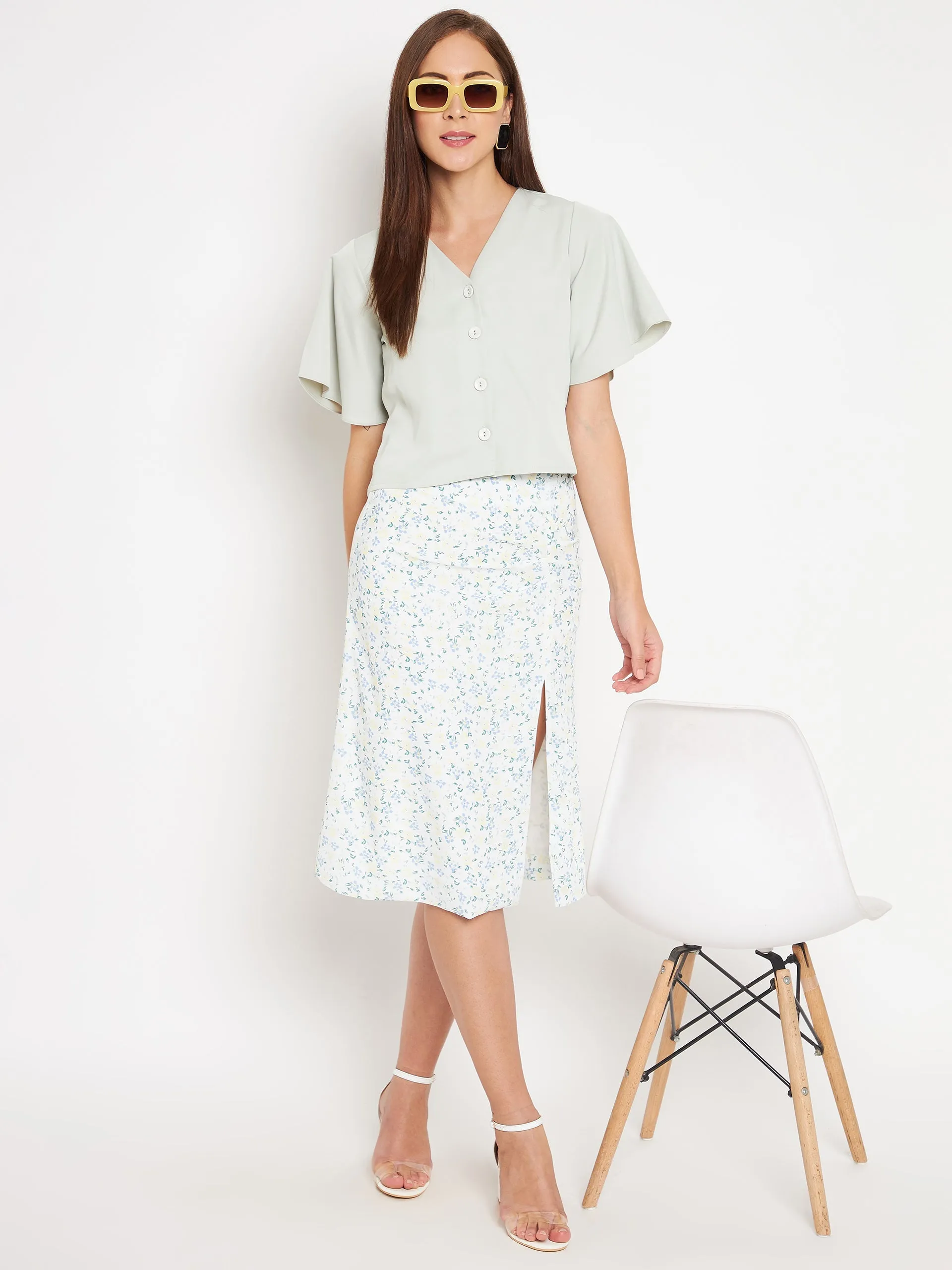 Camla Barcelona Green Top