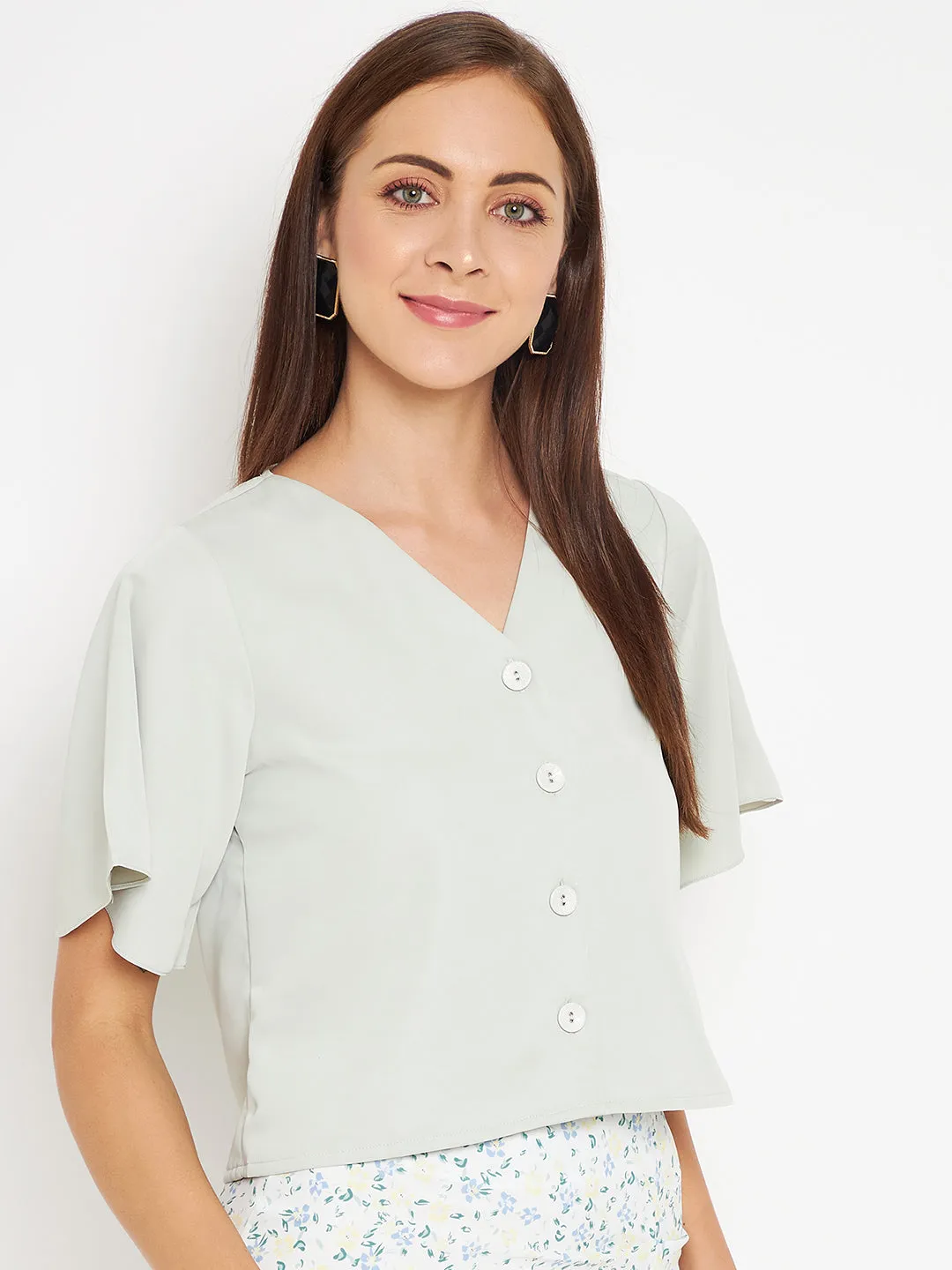 Camla Barcelona Green Top
