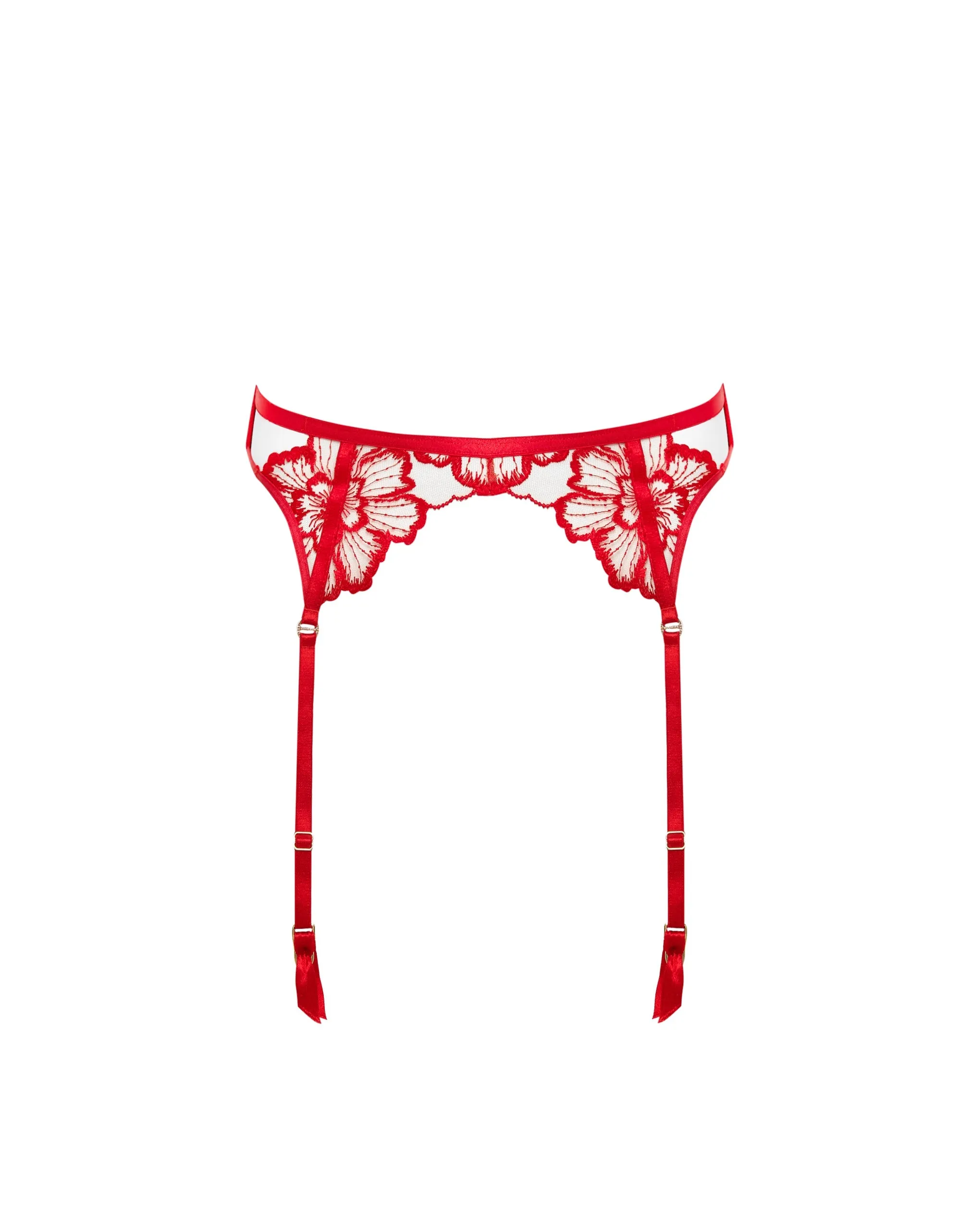 Catalina Garter Belt Red/Sheer